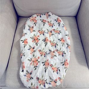 Cotton Muslin Changing Pad Cover - Watercolor Roses